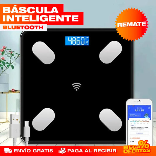 Báscula Inteligente Bluetooth – Controla tu Peso y Progreso Desde el Celular