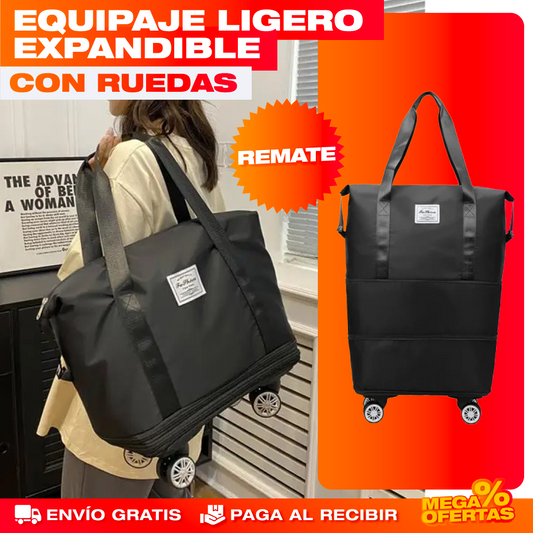 Bolsa de Equipaje Ligero Expandible con Ruedas – Lleva Todo en tus Viajes Sin Cargar Peso