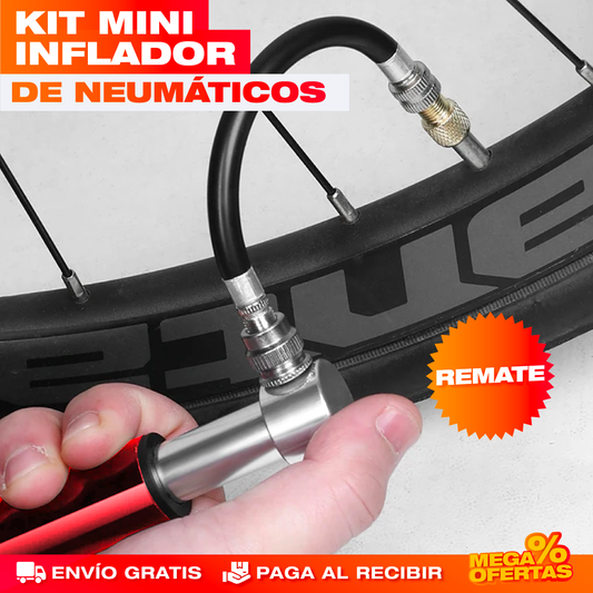 Kit Mini Inflador de Neumáticos – Infla tu Llanta Donde Sea, Sin Buscar Estación
