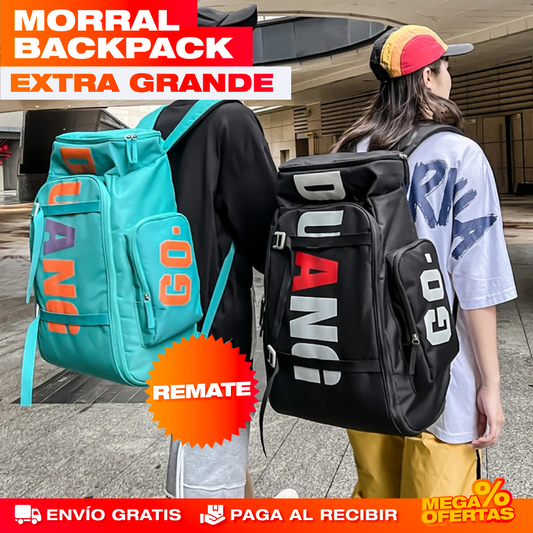 Morral Backpack Extra Grande Diseño Moderno – Lleva Todo el Día Cómodo y con Estilo · Negro