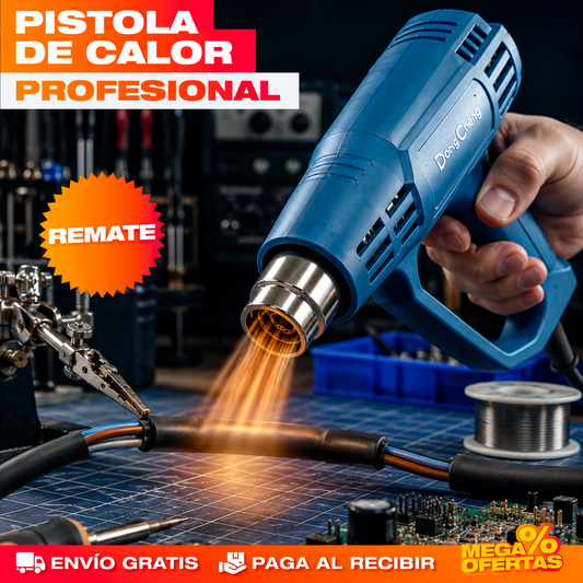 Pistola de Calor Profesional – Despega, Moldea y Repara Como un Pro