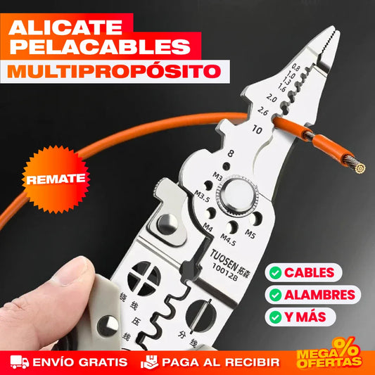 Alicate Pelacables Multipropósito – Pela y Corta Cables en un Solo Movimiento