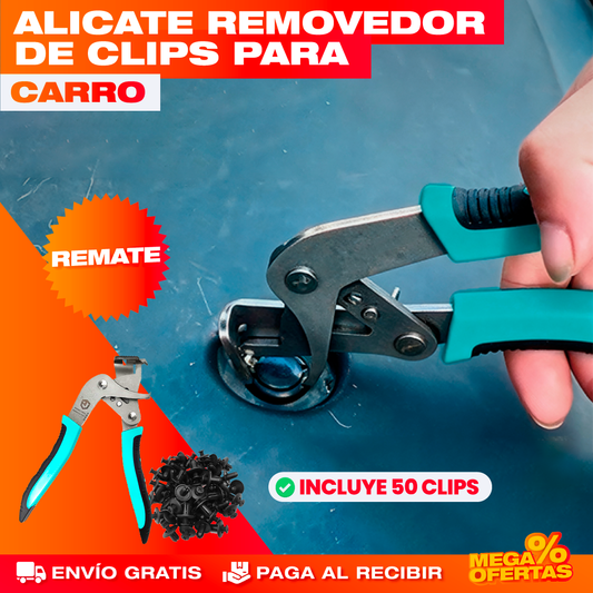 Alicate Removedor de Clips para Carro + 50 Clips – Saca Clips del Tapizado Sin Romperlos