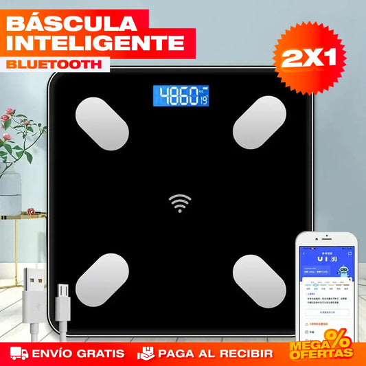 Báscula Inteligente Bluetooth – Controla tu Peso y Progreso · 2x1