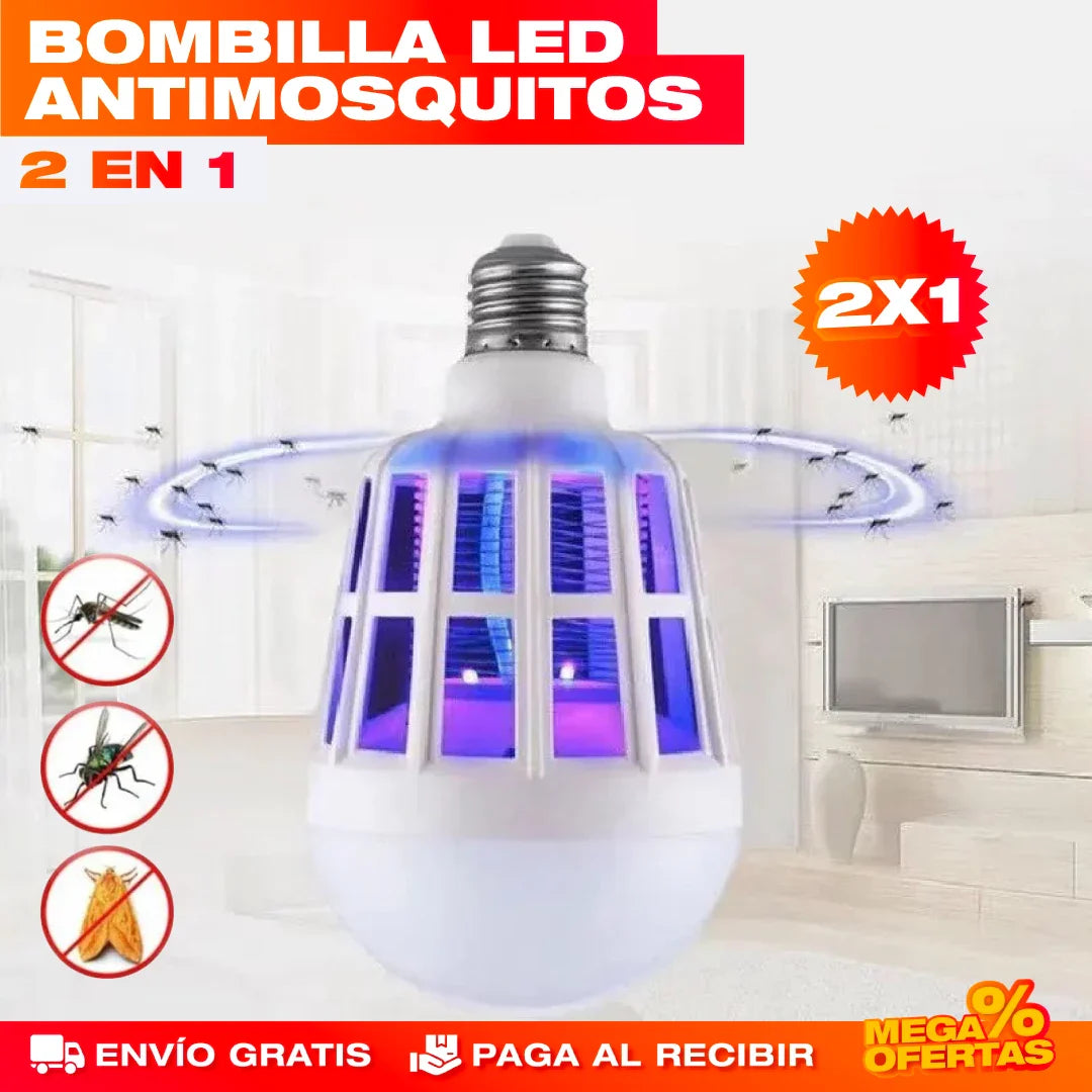 Bombilla LED Antimosquito 2 en 1 – Ilumina y Espanta Zancudos Sin Químicos · 2x1