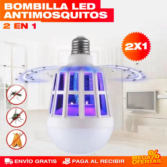 Bombilla LED Antimosquito 2 en 1 – Ilumina y Espanta Zancudos Sin Químicos · 2x1