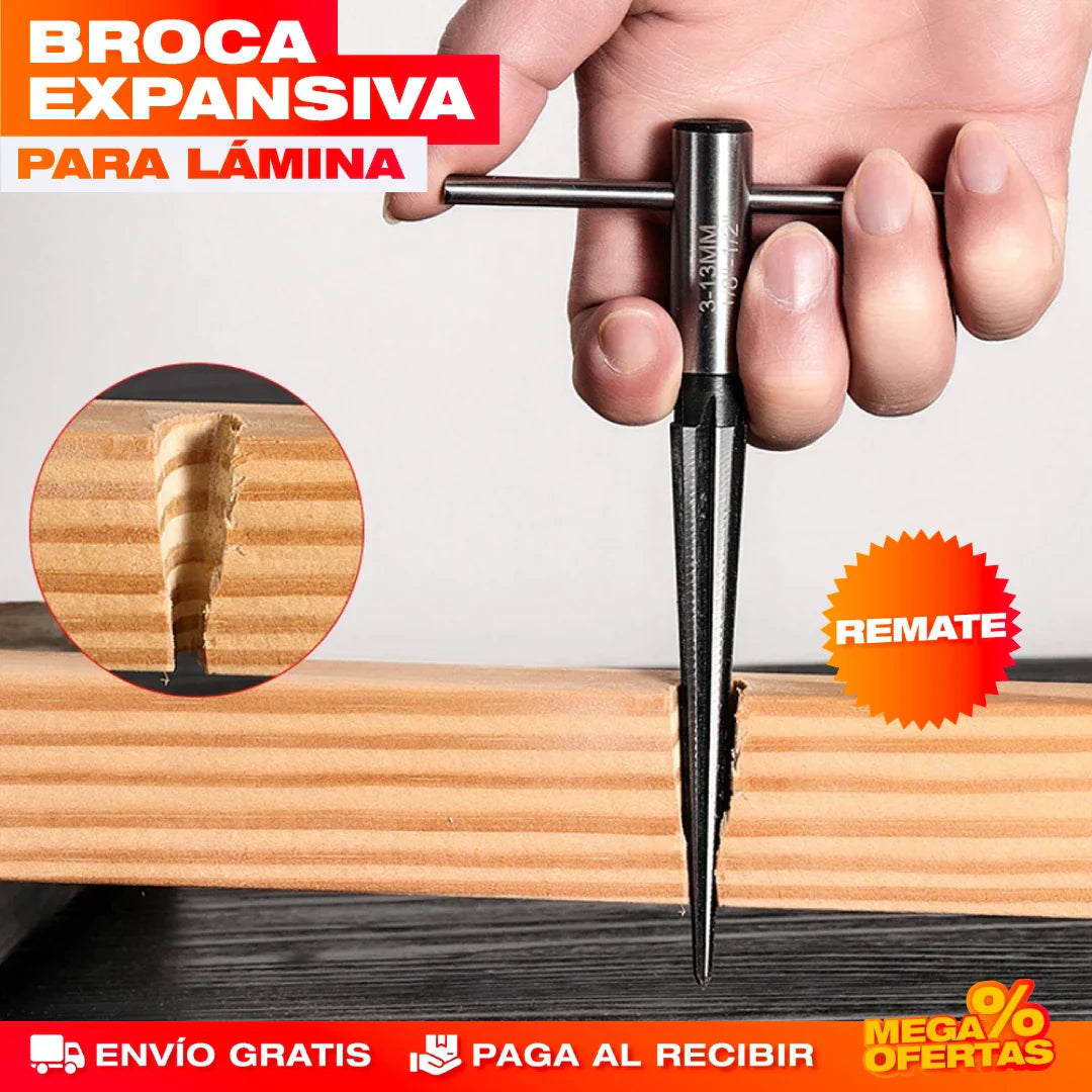 Broca Expansiva para Lámina – Huecos Limpios en Lámina Sin Astillar