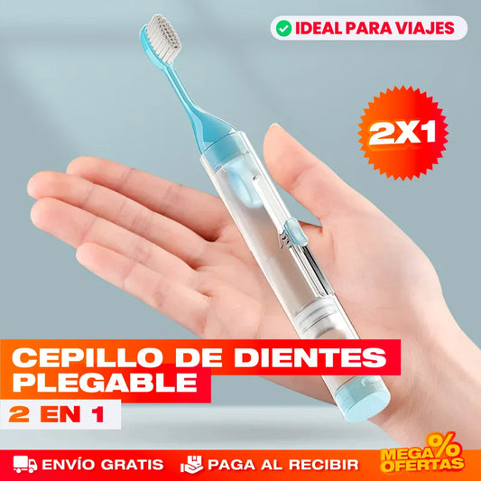 Cepillo de Dientes para Viajeros – Cepíllate Donde Sea, Compacto y Limpio · 2x1