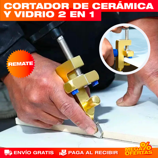 Cortador de Cerámica 2 en 1 – Corta Baldosa Recto y Sin Astillar