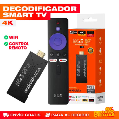 Decodificador Smart TV con Control Remoto – Convierte tu TV Vieja en Smart