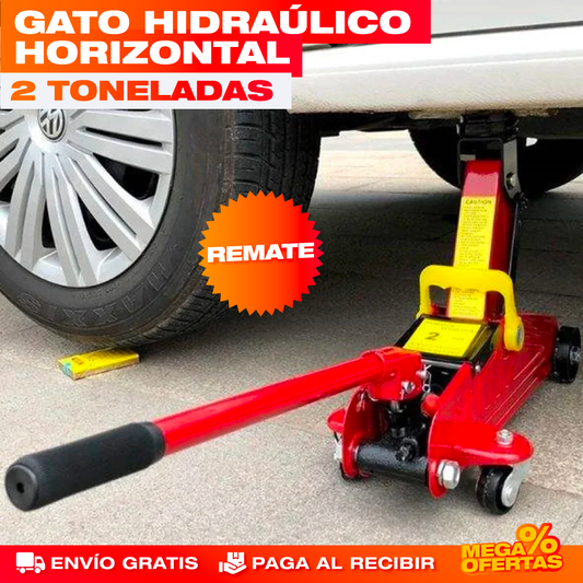 Gato Hidráulico Horizontal de 2 Toneladas – Cambia la Llanta Sin Romperte la Espalda