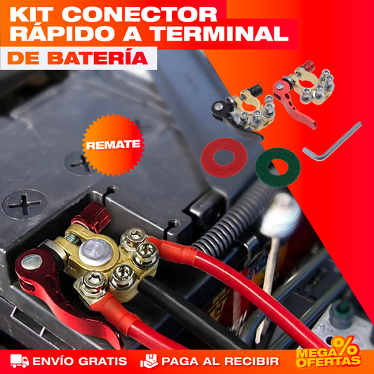 Kit Conector Rápido a Terminal de Batería – Conecta la Batería Firme y Sin Chispas