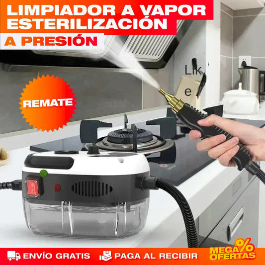 Limpiador a Vapor con Esterilización a Presión – Desinfecta Toda la Casa Sin Químicos