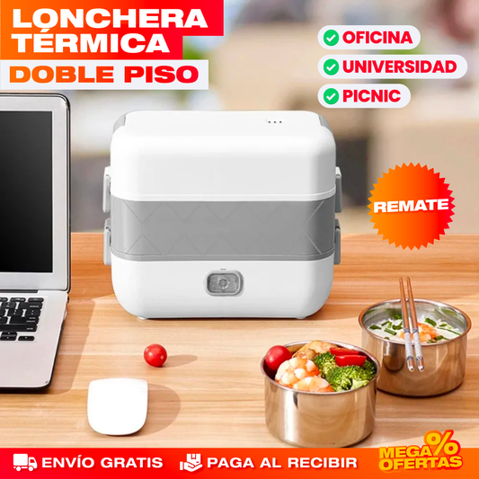 Lonchera Térmica Doble Piso – Tu Almuerzo Caliente Hasta la Hora de Comer