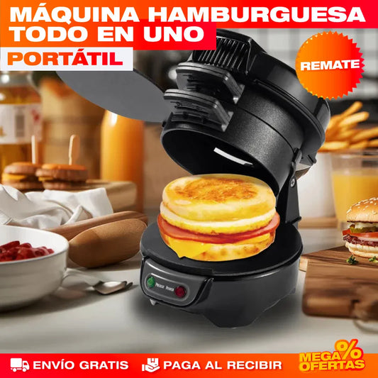 Máquina para Hamburguesas y Desayunos 3 en 1 – Desayuno Completo Sin Ensuciar la Cocina