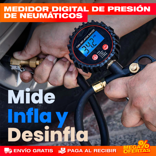 Medidor Digital de Presión para Llantas Carros y Motos – Revisa la Presión y Evita Pinchazos en la Vía