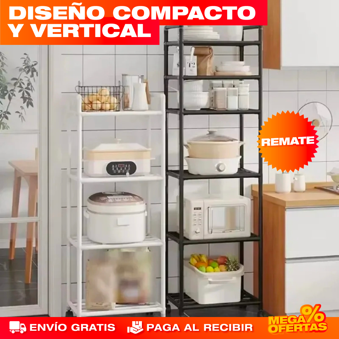 Estante Organizador Vertical de 6 Niveles – Triplica tu Espacio Sin Ocupar Más Piso