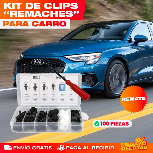 Clips Remaches para Carro – Repón los Clips Rotos del Tapizado · Kit x100