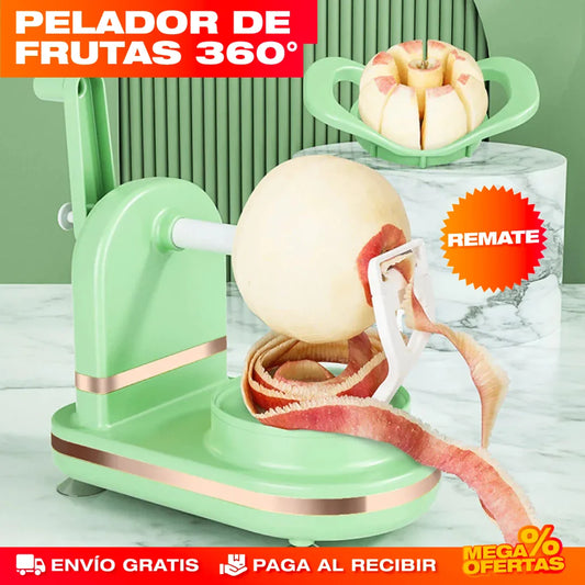 Pelador de Frutas Giratorio 360° Luxury – Pela Frutas en Segundos Sin Cansar la Mano
