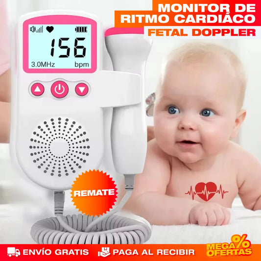 Monitor de Ritmo Cardíaco Fetal Doppler – Escucha el Corazón de tu Bebé en Casa
