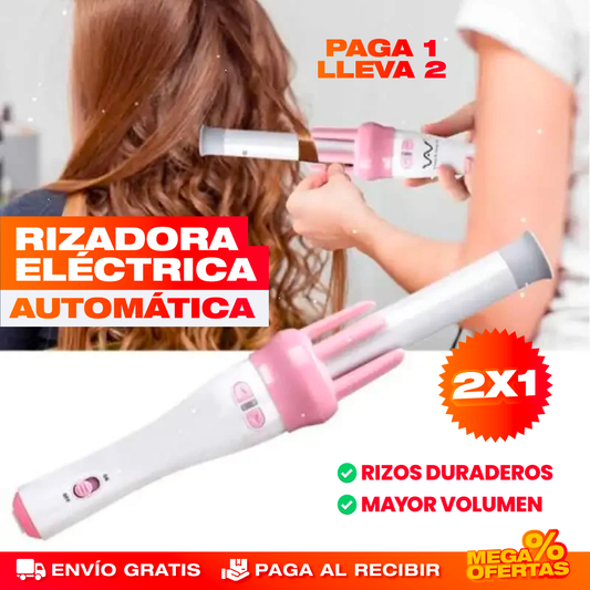 Rizadora Eléctrica Giratoria para Pelo – Rizos de Salón en Casa en Minutos · 2x1