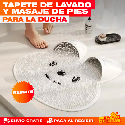 Tapete de Lavado y Masaje de Pies para Ducha – Pies Limpios y Relajados Sin Agacharte