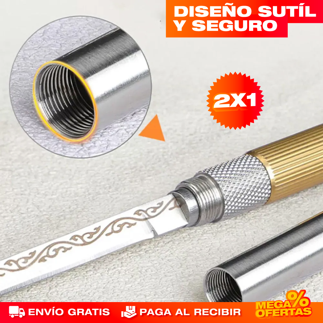 Cuchillo Multiusos de Doble Cabeza – Dos Cortes en un Solo Cuchillo · 2 Sets
