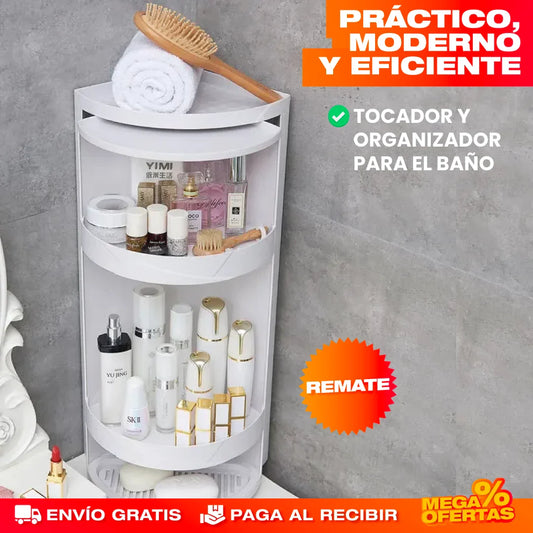 Esquinero Organizador Giratorio 360° – Aprovecha la Esquina Muerta del Mesón · Liquidación