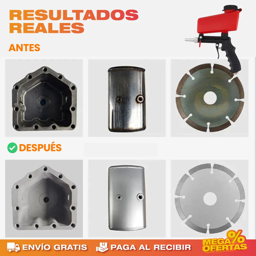 Pistola de Chorro de Arena Neumática – Quita Óxido y Pintura Sin Esfuerzo