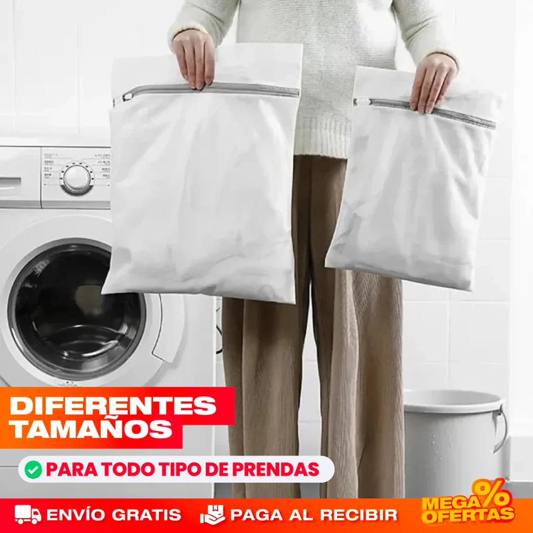 Bolsas de Malla Fina para Lavandería – Protege tu Ropa Delicada en la Lavadora · Set x8