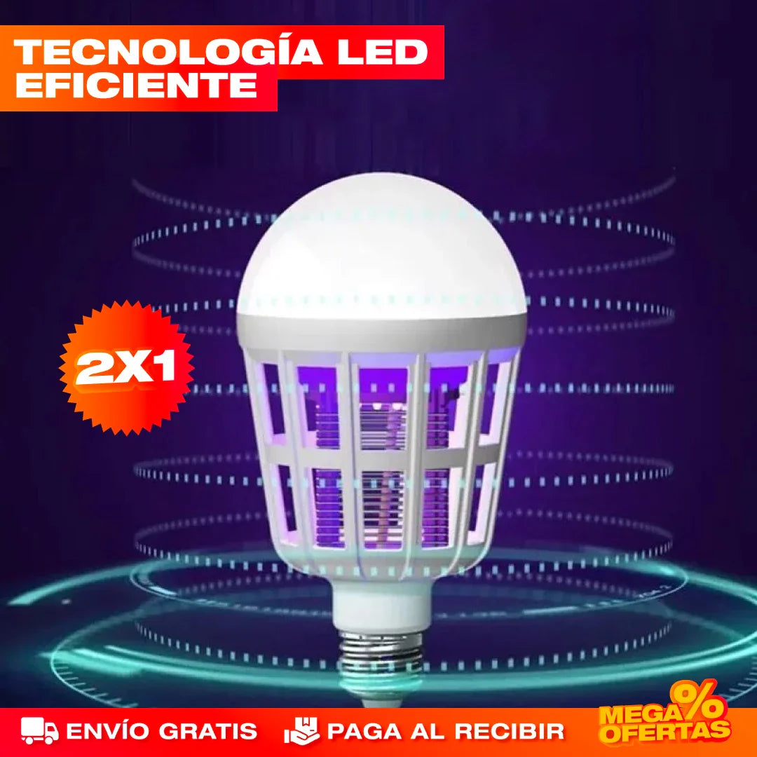 Bombilla LED Antimosquito 2 en 1 – Ilumina y Espanta Zancudos Sin Químicos · 2x1