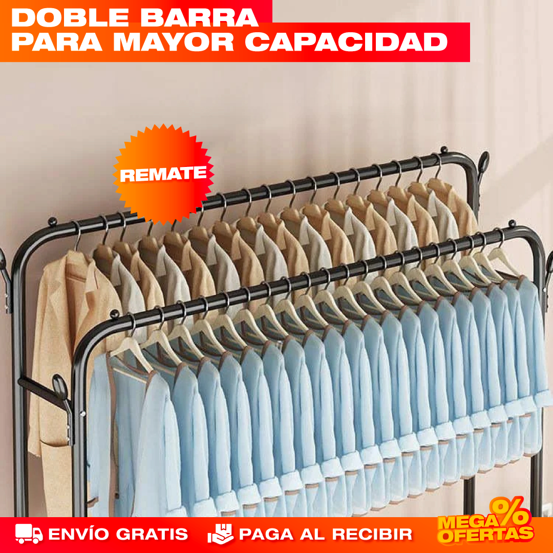 ESTANTE PERCHERO DOBLE – Organizador de Ropa y Zapatos | Más Espacio, Más Orden