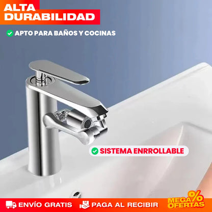Grifo Universal con Extensión Giratoria – Más Alcance y Menos Salpicaduras al Instante