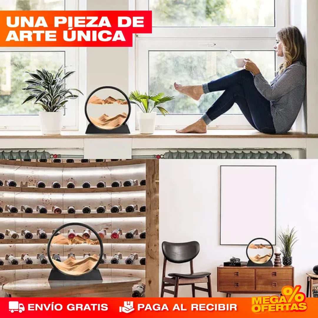 Lámpara Reloj de Arena 3D – Decora y Relaja con una Luz Diferente