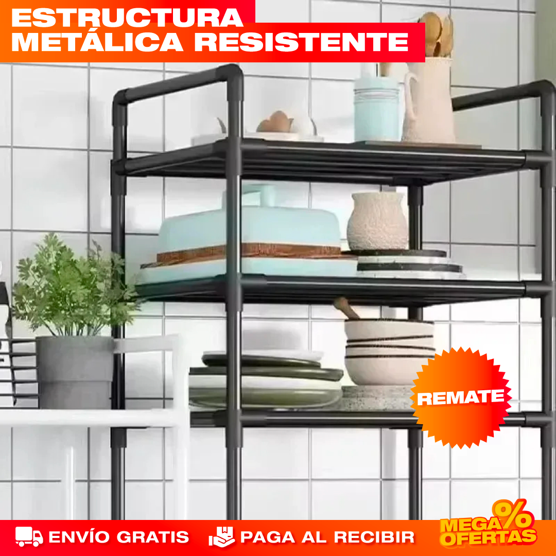 Estante Organizador Vertical de 6 Niveles – Triplica tu Espacio Sin Ocupar Más Piso
