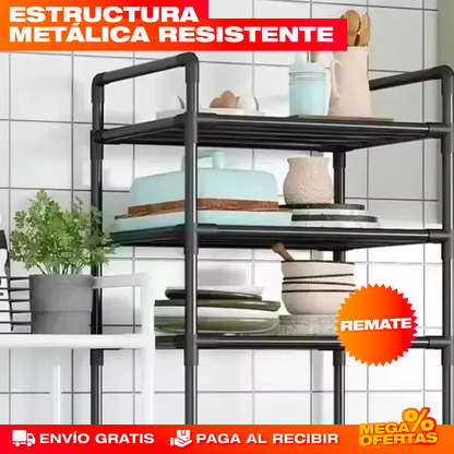 Estante Organizador Vertical de 6 Niveles – Triplica tu Espacio Sin Ocupar Más Piso