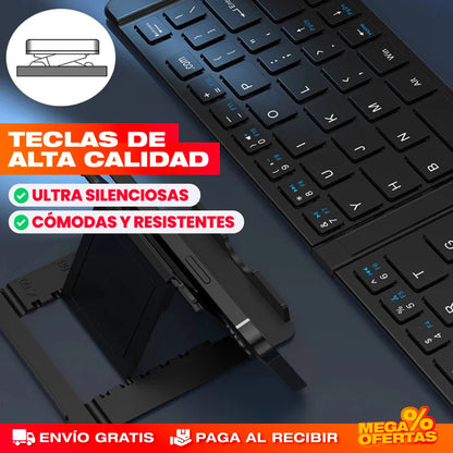 Mini Teclado Plegable Ultra Delgado Bluetooth – Escribe Cómodo en tu Celular o Tablet