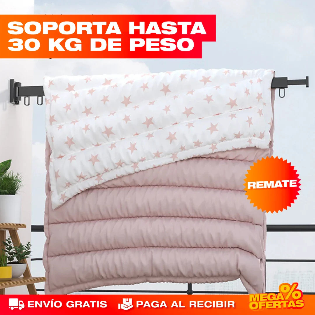 Gancho Tendedero Retráctil de Aluminio – Tiende la Ropa en Cualquier Rincón