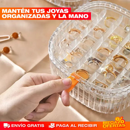 Joyero Transparente de 1 Nivel – Tus Joyas a la Vista y Sin Enredos