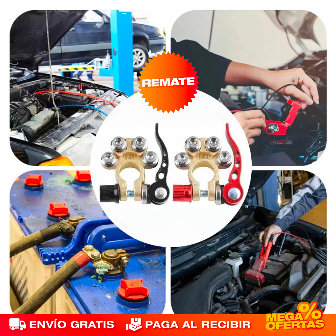 Kit Conector Rápido a Terminal de Batería – Conecta la Batería Firme y Sin Chispas