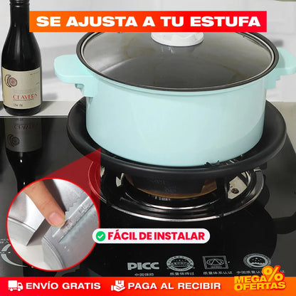 Promo 2x1 Soporte Protector de Llama y Ahorrador de Gas – Cocina Parejo y Gasta Menos Gas