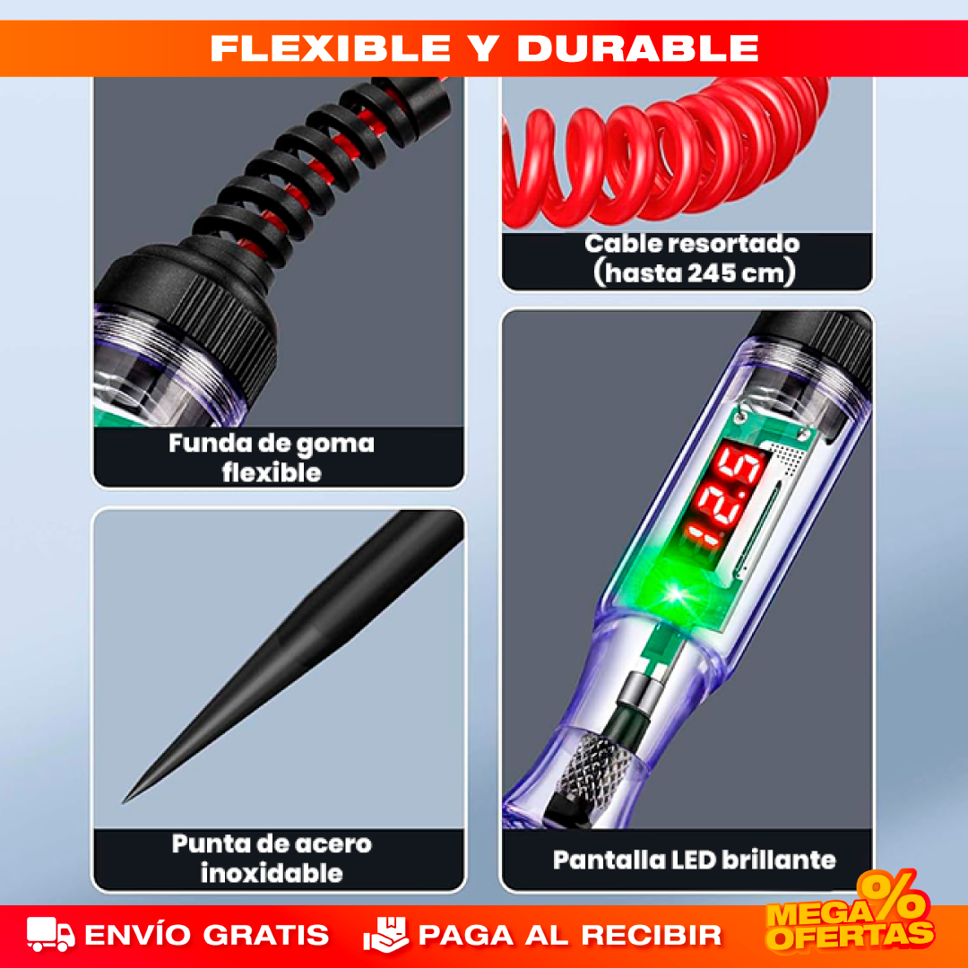 Tester LED de Circuitos para Vehículos – Encuentra la Falla Eléctrica Sin Pagar Taller · 2x1