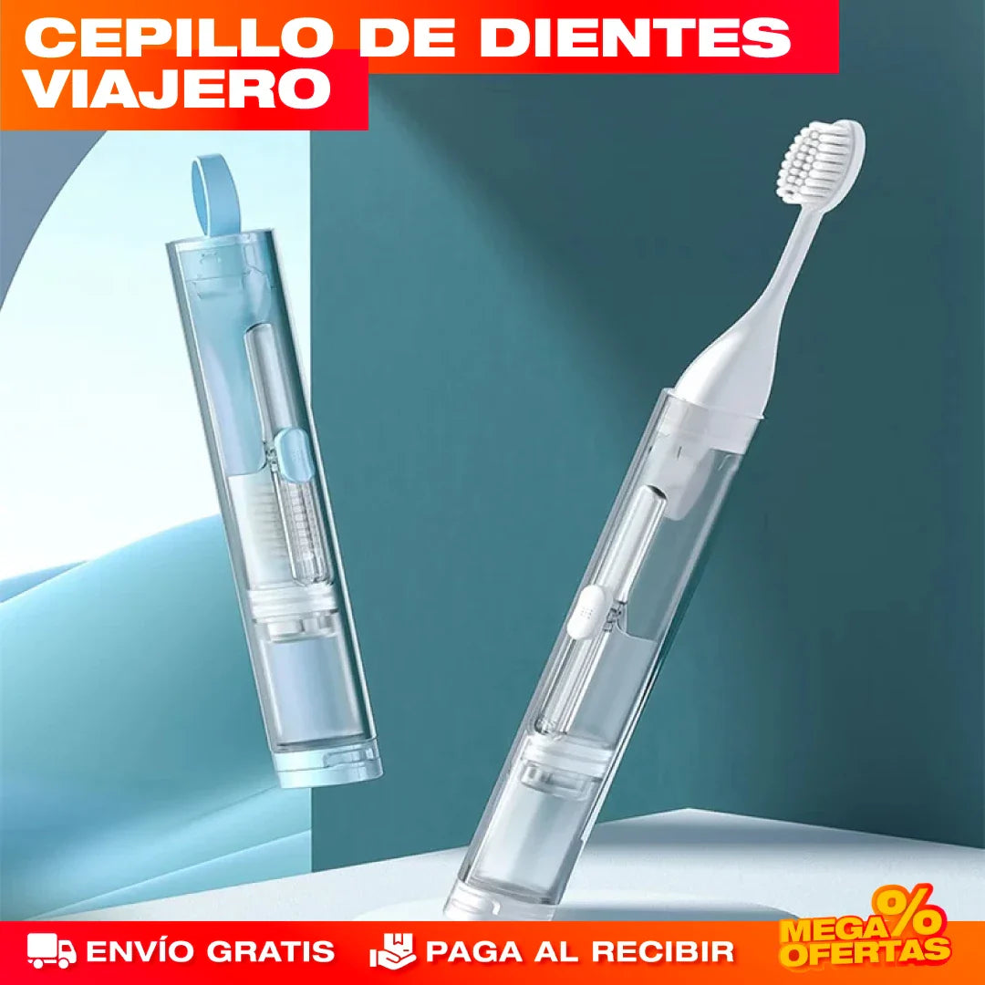 Cepillo de Dientes para Viajeros – Cepíllate Donde Sea, Compacto y Limpio · 2x1