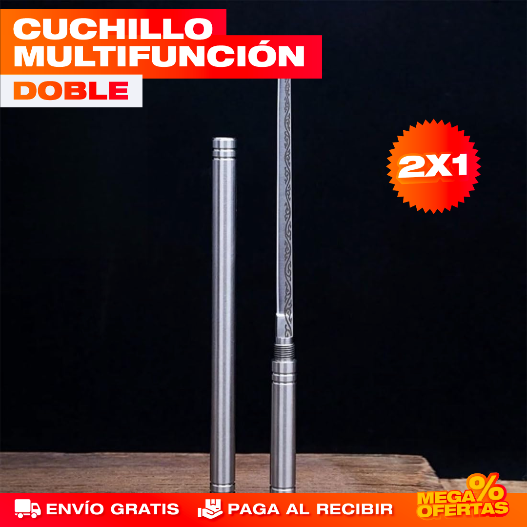Cuchillo Multifunción Doble – Pica, Rebana y Filetea con Uno Solo · 2x1