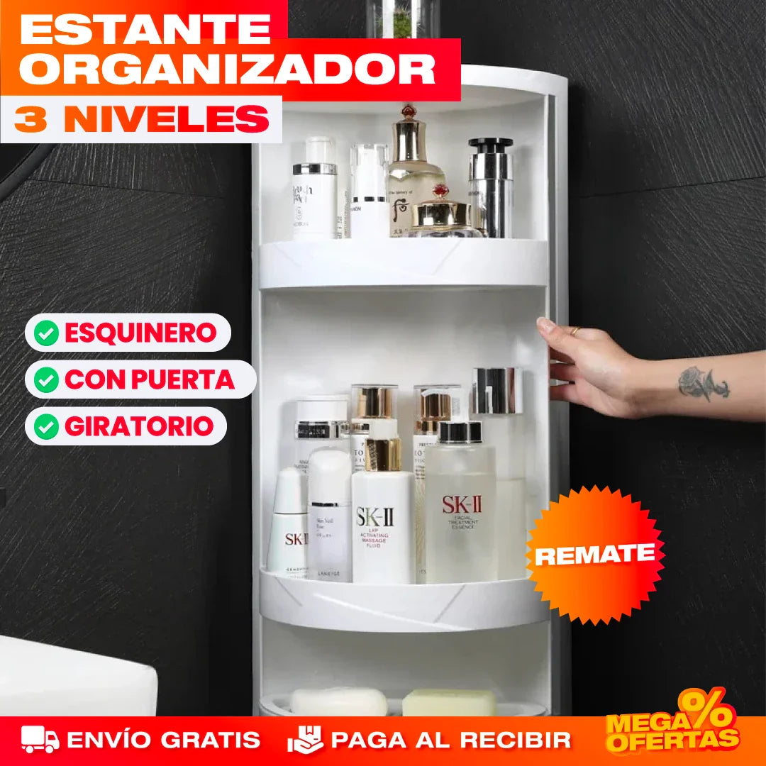 Esquinero Organizador Giratorio 360° – Aprovecha la Esquina Muerta del Mesón · Liquidación