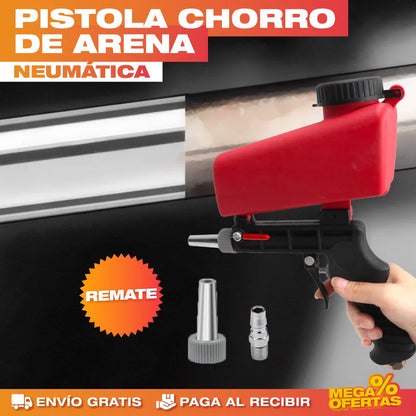 Pistola de Chorro de Arena Neumática – Quita Óxido y Pintura Sin Esfuerzo
