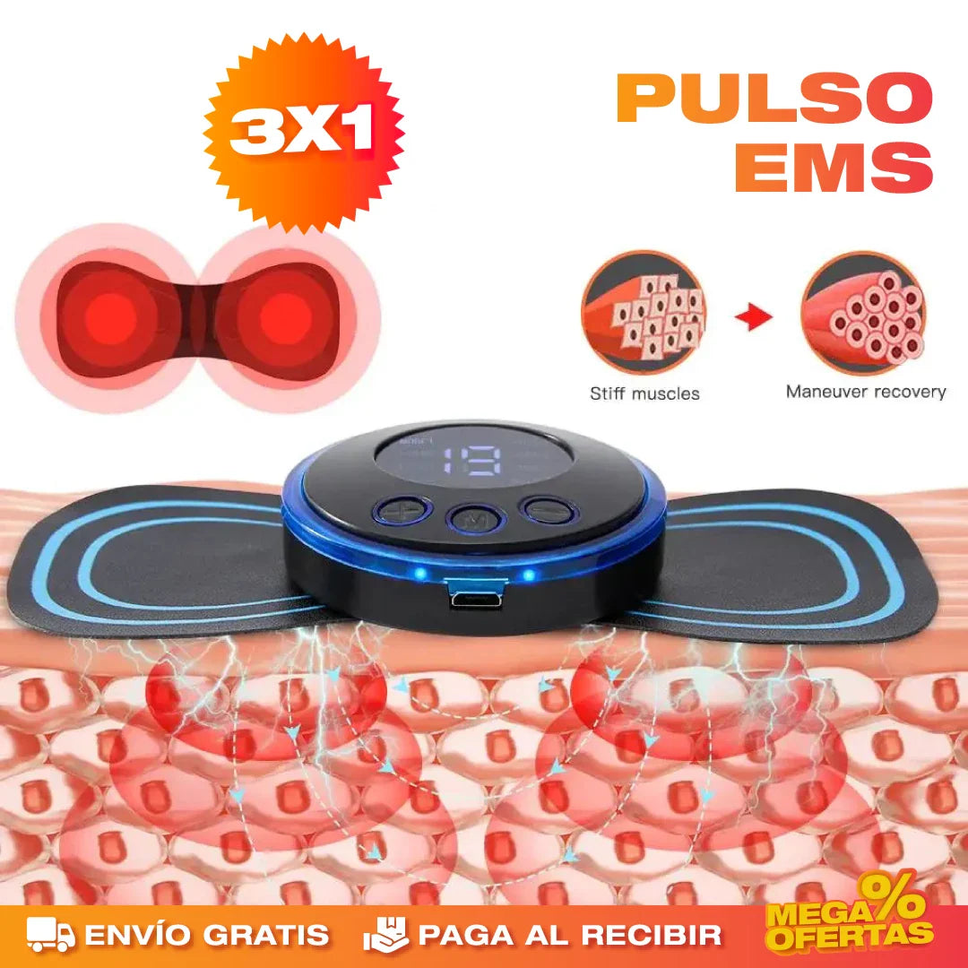Masajeador Eléctrico Corporal – Alivia la Tensión Muscular en Casa · 3x1
