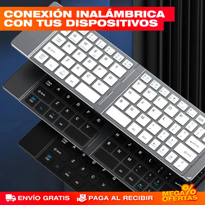 Mini Teclado Plegable Ultra Delgado Bluetooth – Escribe Cómodo en tu Celular o Tablet