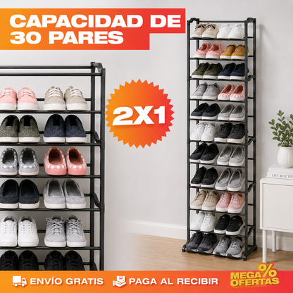 2 Organizadores de Zapatos de 10 Niveles – Hasta 20 Pares Ordenados Sin Ocupar Espacio · 2x1