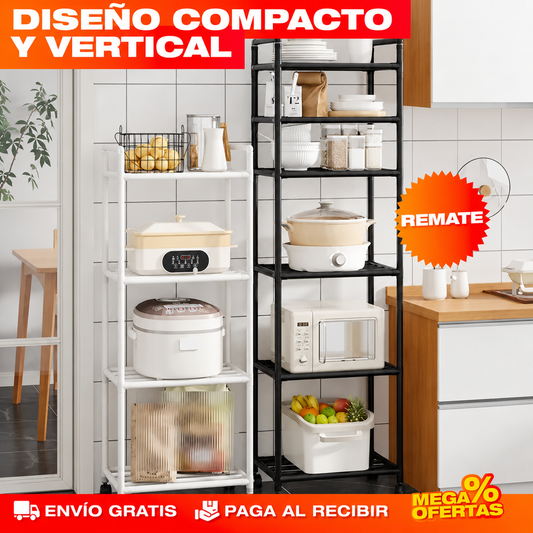 Estante Organizador Vertical de 6 Niveles – Triplica tu Espacio Sin Ocupar Más Piso